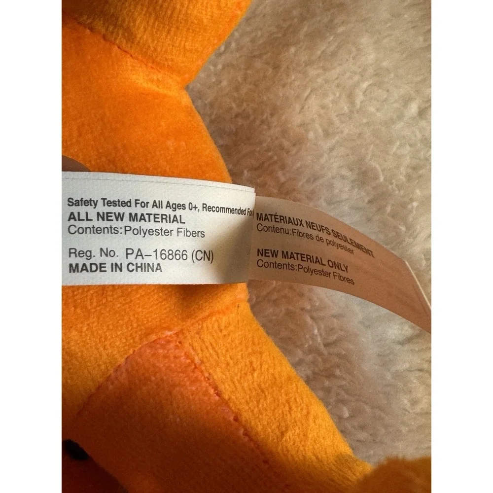 Toy Factory Garfield Orange Neon Plush Stuffed Animal Toy 9